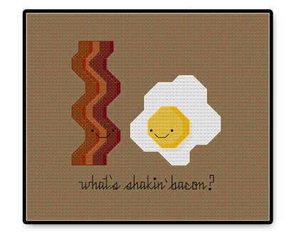 Eggs and Bacon Kawaii - PDF Cross Stitch Pattern