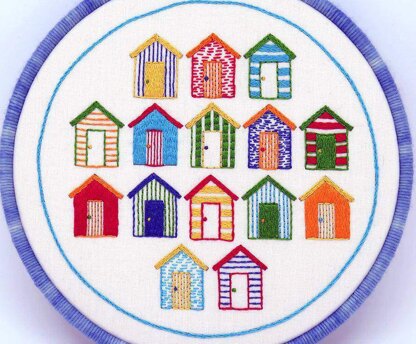 Stitchdoodles Beach Huts Hand Embroidery Pattern