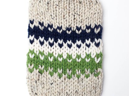 Hot Water Bottle Cover Fair Isle Chunky