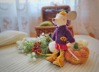 Pumpkins sweater for Big Sis Maileg mouse