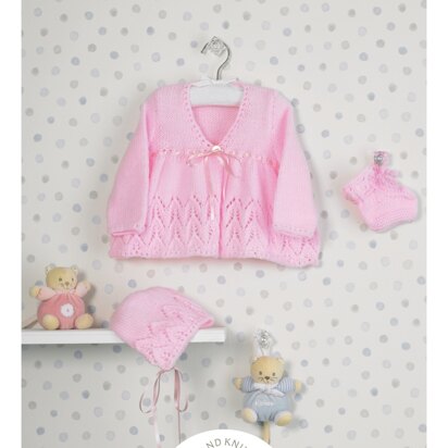 UKHKA 175 Matinee Coat, Bonnet and Bootees - UKHKA175pdf - Downloadable PDF