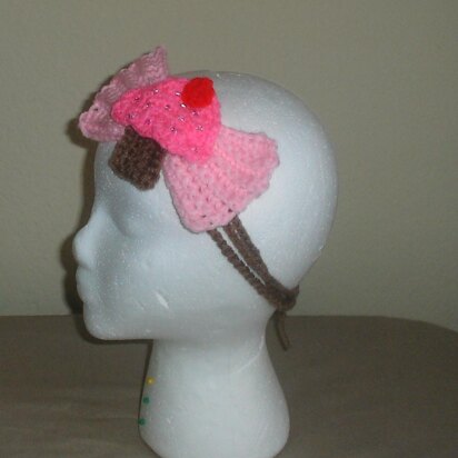 Cupcake Bow Headband