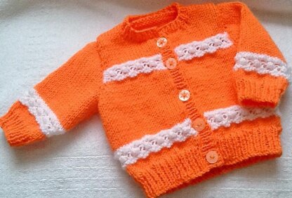 Pretty Peach Cardigan Knitting pattern by Seasonknits | LoveCrafts