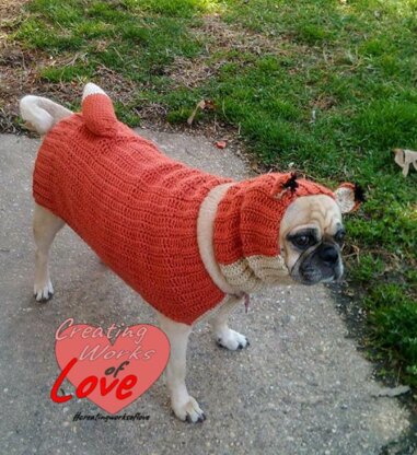 Fox Dog Costume Sweater