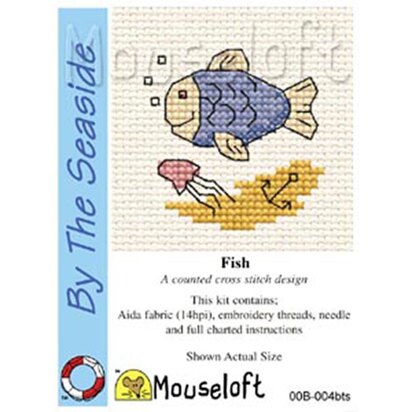 Mouseloft By the Seaside Fish Cross Stitch Kit