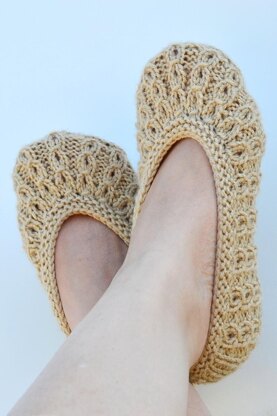 Mock Cables Adult Slippers