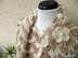 Elegant Beige Cowl With Flower