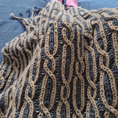 Untwisted Brioche Blanket