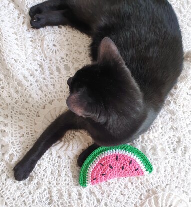 Watermelon catnip cat toy