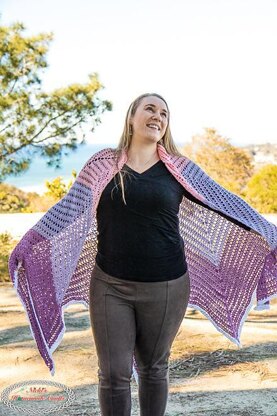 Tulip Chevron Shawl