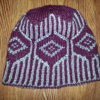 Double Knit Diamond Hat