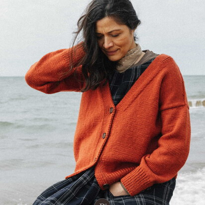 Fox Bay Cardigan in Rowan Pebble Island (DE) - Downloadable PDF