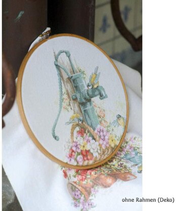 Lanarte Birds at the Water Pump Cross Stitch Kit