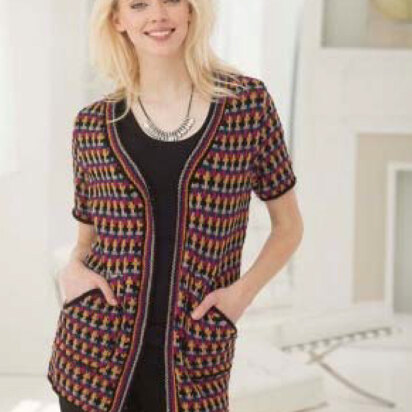 Shimmer Nights Slip Stitch Cardigan in Lion Brand Vanna's Choice and Vanna's Glamour