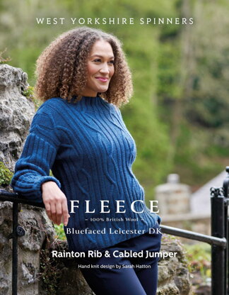 Rainton Rib & Cabled Jumper in West Yorkshire Spinners Bluefaced Leicester DK - DBP0178 - Downloadable PDF 