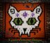 Halloween Mosaic Square - Sugar Cat Skull