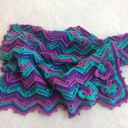 Ridged Chevron Butterfly Blanket