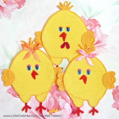 051 Chickens decor, potholder, pillow Amigurumi Zabelina Ravelry