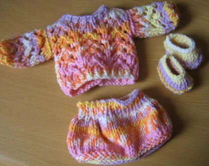 Sweater Set for 7.5" Berenguer Doll/Ginnette Doll