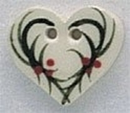 Mill Hill Button 86015 - Holly Heart