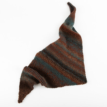 Mixed Triangle Scarf in Lion Brand Tweed Stripes - L10754