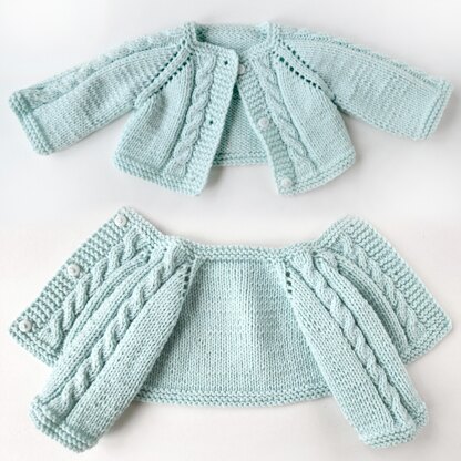 Cardigan + booties for 14-16"/36-40 cm Waldorf Doll