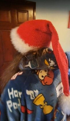 Adult Crocheted Santa Elf Hat