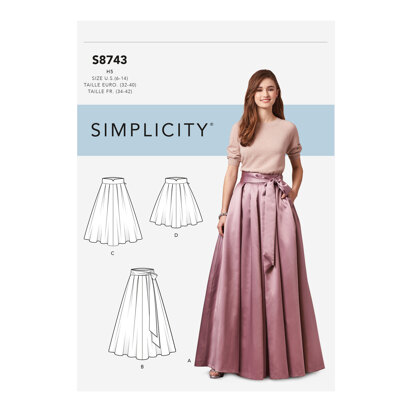 Simplicity 8743 Women's Pleated Skirts - Sewing Pattern