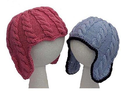 Baby Cable Ear Flap Hats