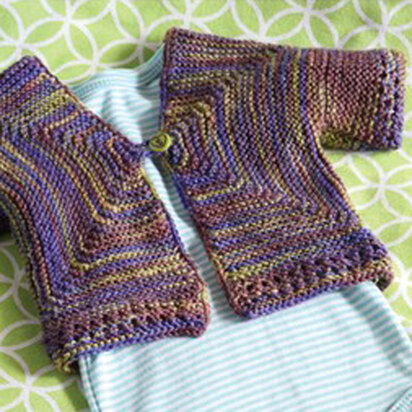 569 Baby Steps Cardigan - Knitting Pattern for Babies in Valley Yarns Charlemont Hand Dyed