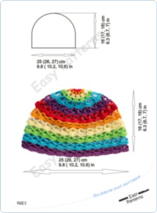Crochet rainbow hat