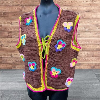 Flower Power Crochet Waistcoat