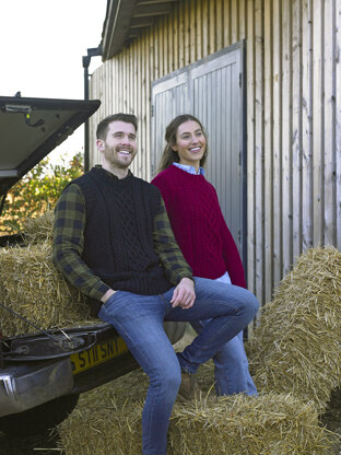 Sweater & Slip in James C. Brett Croftland Aran - Leaflet