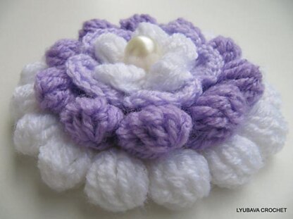 Crochet Flower 3D "Lilac Mosaic"