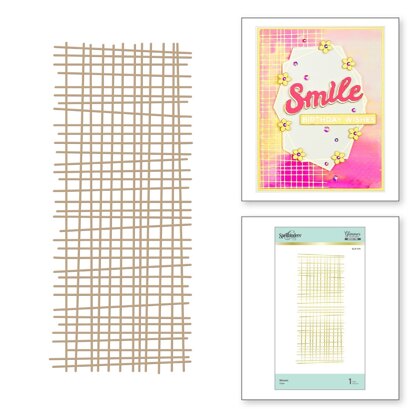 Spellbinders Glimmer Backgrounds Hot Foil Plate - Woven Glimmer