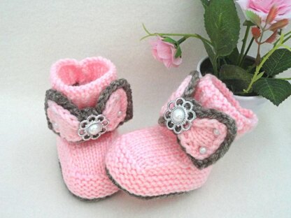 Pattern Knit Booties Merida