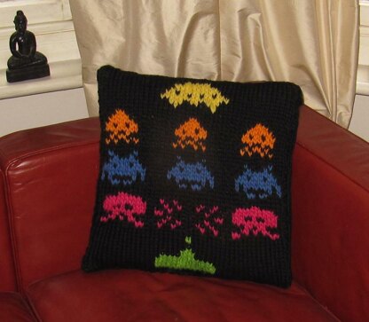 Superfast Retro Space Invaders Cushion