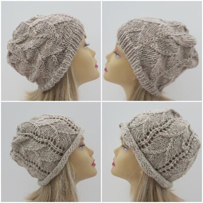 Eli 3 D Dragon Scales Hat - knitting pattern