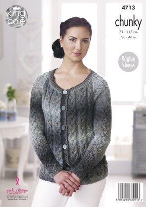 Sweater & Cardigan in King Cole Riot Chunky - 4713 - Downloadable PDF