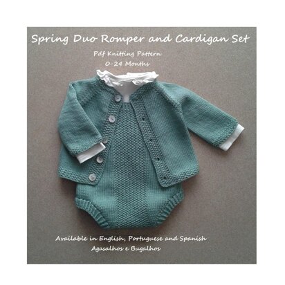 SET Spring Duo Romper and Cardigan - knitting pattern