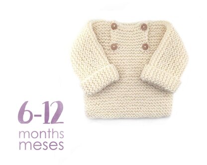 Size 6-12 months - Natural Baby Sweater