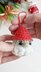 Crochet Santa ornament pattern, easy crochet Christmas decor