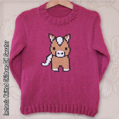 Intarsia - Chinese Zodiac - Horse Chart & Childrens Sweater