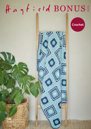 Crochet Granny Square Blanket in Hayfield Bonus DK - CBBDK10274 - Downloadable PDF