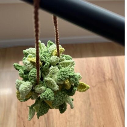Cute pothos plant crochet pattern, potted flower crochet PDF pot plant pattern flowered crochet decor English pdf pattern US term