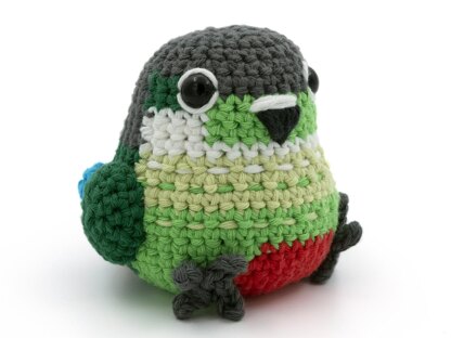 Amigurumi Green-Cheek Conure Parrot