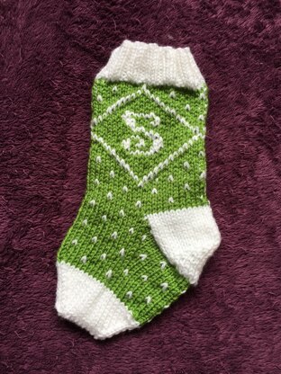 Christmas stockings with initials CKC084