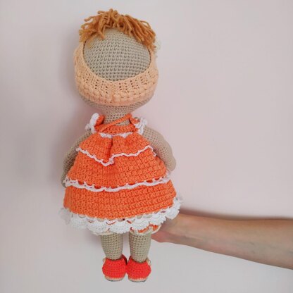 Crochet doll pattern with clothes Amigurumi doll pattern Crochet baby doll pattern 12,6 inch (32 cm) Lulu crochet doll (ENGLISCH)