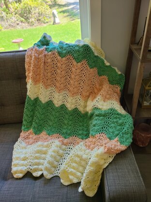 Melon Ripple Afghan