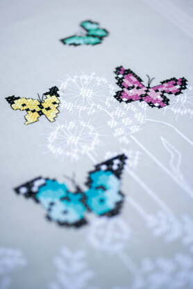 Vervaco Embroidery Kit - Butterfly Dance - Runner - 40cm x 100cm